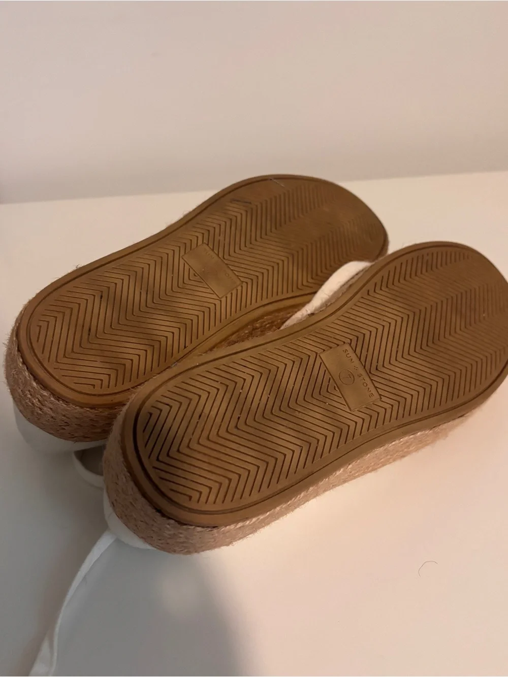 Steve Madden Cream Canvas Platform Espadrille Sneaker